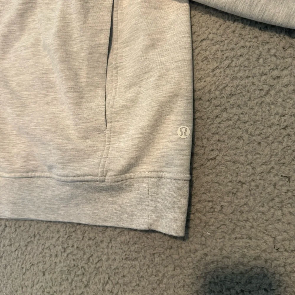 Lululemon City Sweat Pullover Hoodie Heathered Ultra Light Grey Size Small